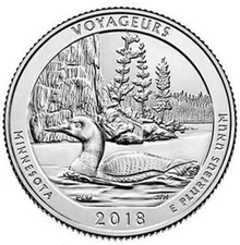 2018 P Voyageurs National Park Quarter - Brilliant Uncirculated - ATB