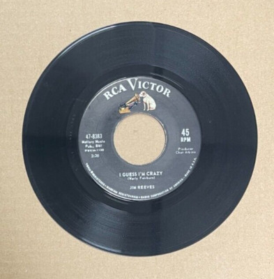 JIM REEVES RCA VICTOR I GUESS I'M CRAZY/NOT UNTIL THE NEXT TIME 45 47-8383