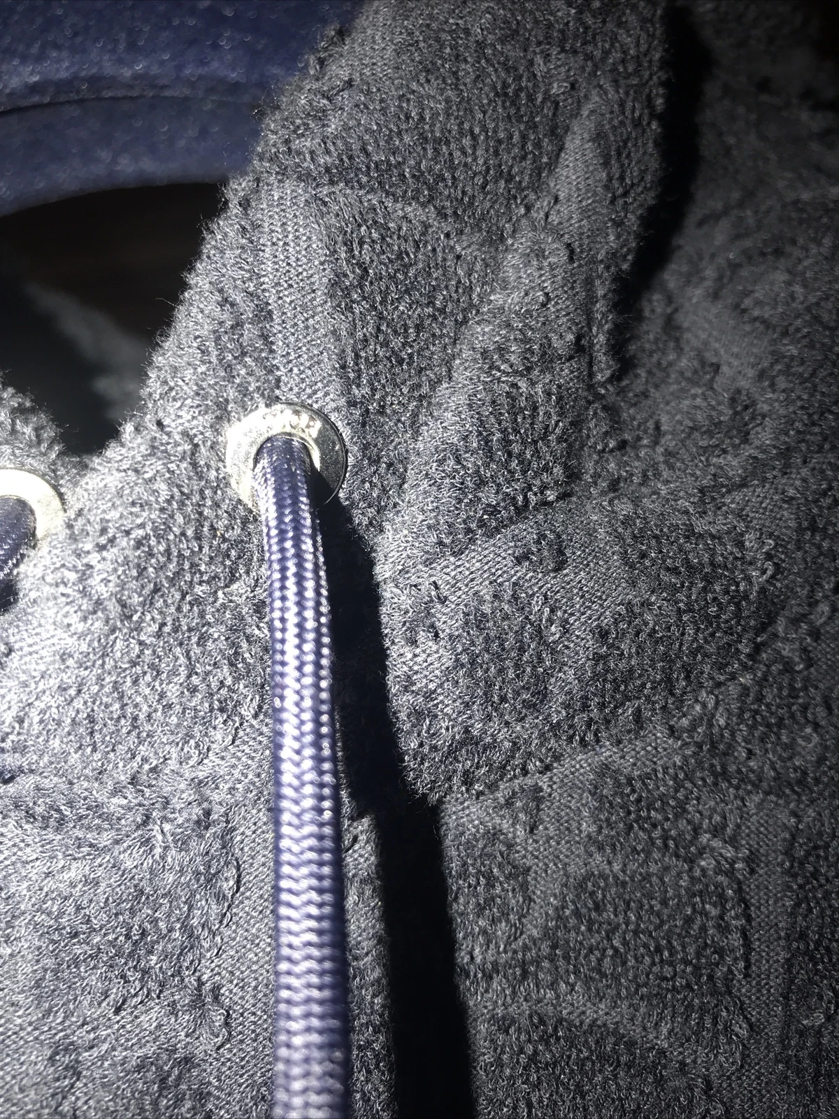 Felpa con cappuccio oblique Dior oversize da uomo blu navy motivo jacquard cotone taglia M