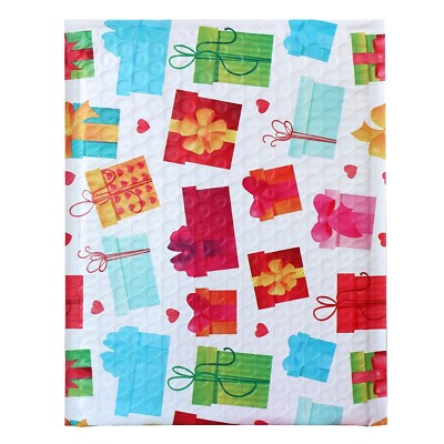 Fosmon [8.5 x 12 in] Gift Holiday Poly Bubble Mailer Padded Shipping Envelopes