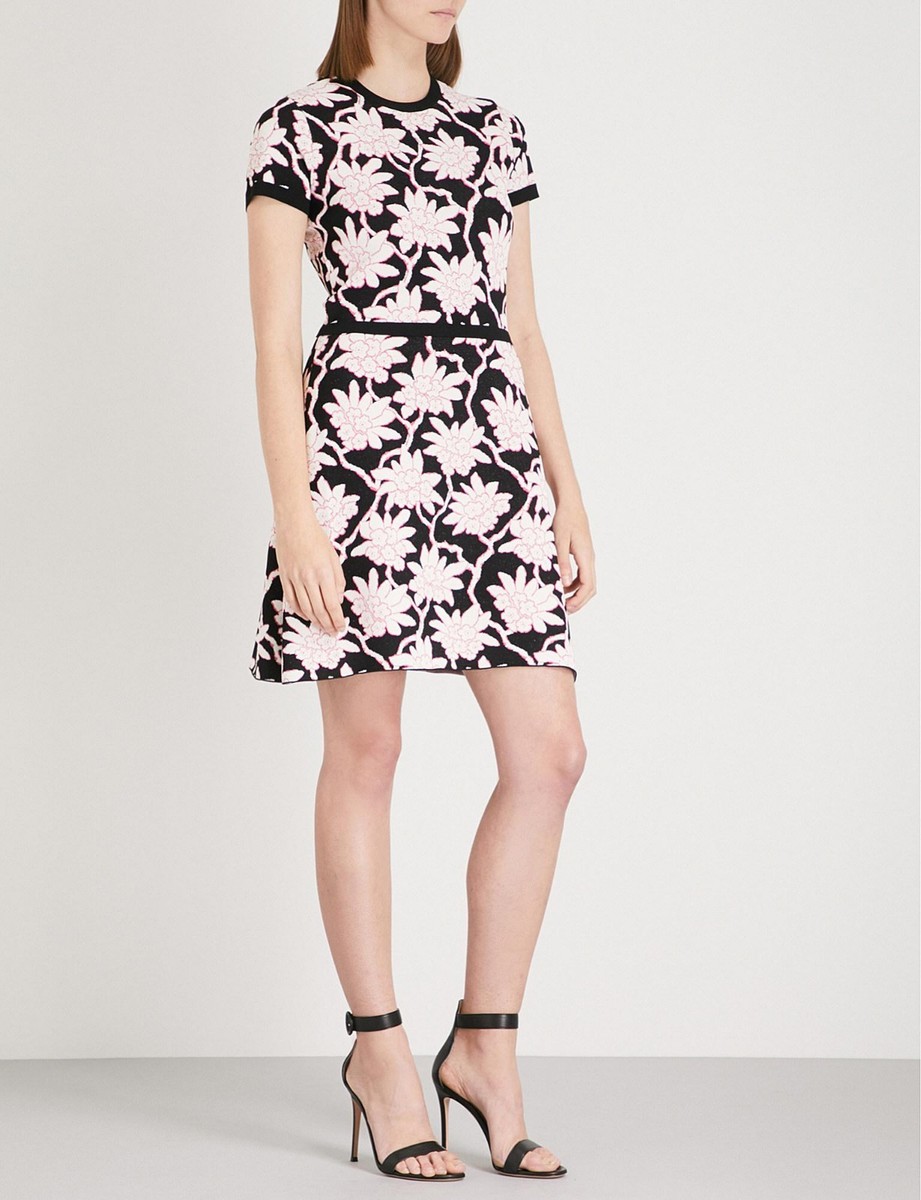 Valentino Women's Rhododendron Jacquard Knit Dress - Black - Size XS Valentino Women's Rhododendron Jacquard Knit Dress - Black - Size XS