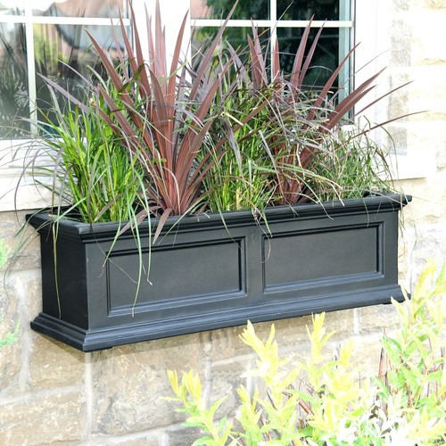 Mayne Fairfield 5822B 36 inch Window Box Planter Black eBay