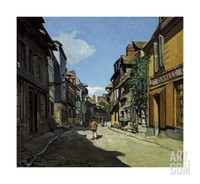 Rue De La Bavole, Honfleur, C.1864 Premium Giclee Print By Claude Monet, 24x2... Rue De La Bavole, Honfleur, C.1864 Premium Giclee Print By Claude Monet, 24x2...
