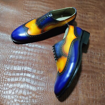 blue dress shoe color Trevor Leather Kids Crocodile/Lizard Print Dress Shoes Lace Up Gliders, Purple / 11 US/ AGE 4-8 Years/Little Kids