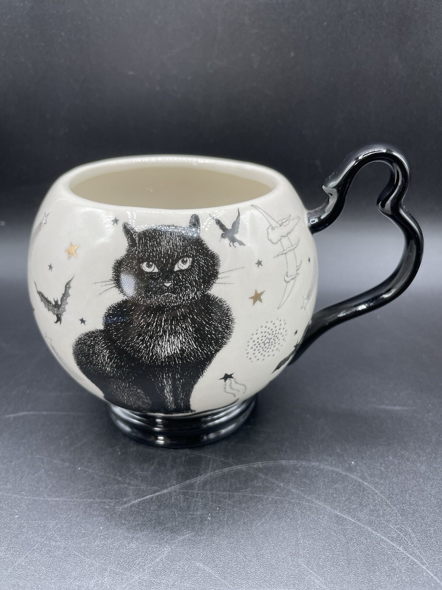 Anthropologie Florence Balducci 2024 Black Cat Halloween Stoneware