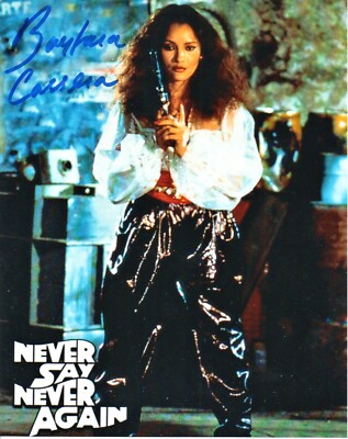 BARBARA CARRERA JAMES BOND AUTHENTIC AUTOGRAPH AS FATIMA BLUSH SIGNED 10-8 COA