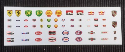 Scalextric 1/32 Water Decals verschiedene Logos (SA089)