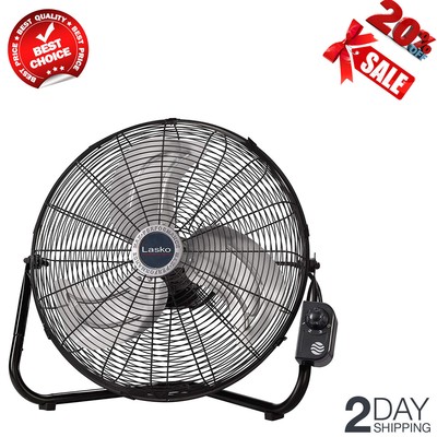 Home Garden Floor Fan High Velocity 3 Speed Oscillation Indoor