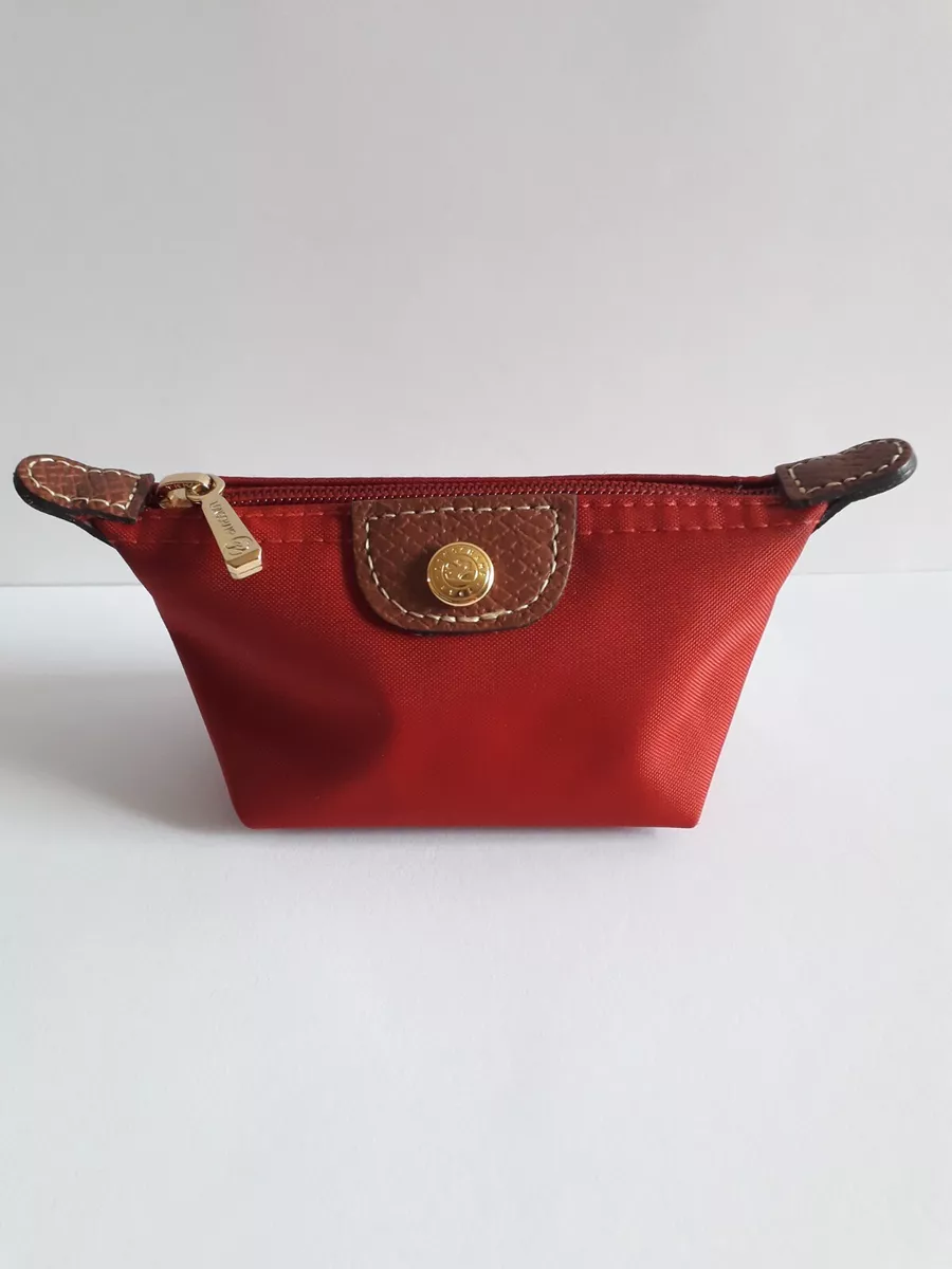 AUTHENTIC Longchamp Le Pliage Original Red Coin Purse