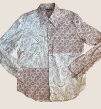 Vintage Shirt 90s Politix Long Sleeve Button Up Bohemian Psychedelic Disco L