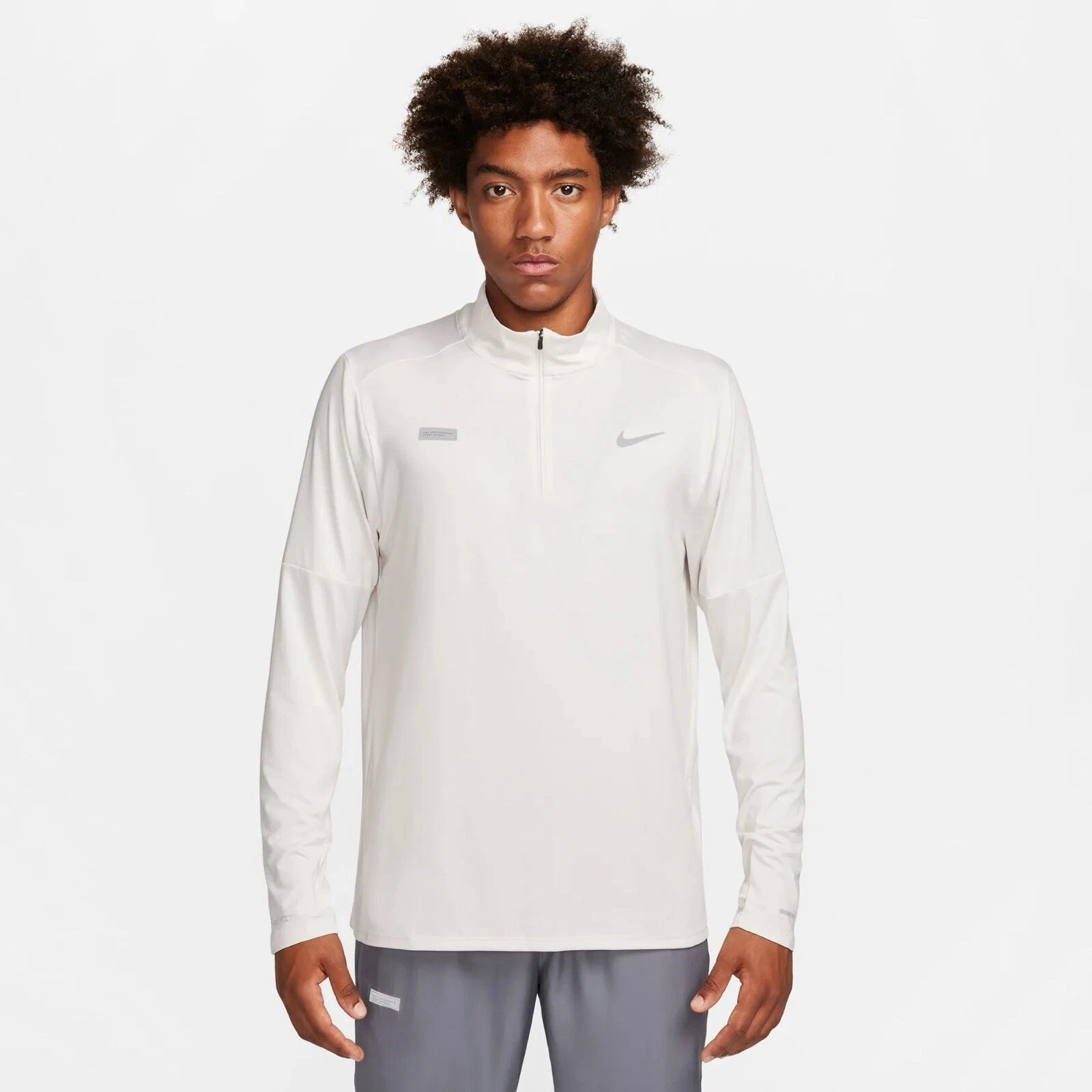 Nike Element Flash Dri-Fit 1/2-Zip Running Top Beige FB8556-030. Size XL. NWT