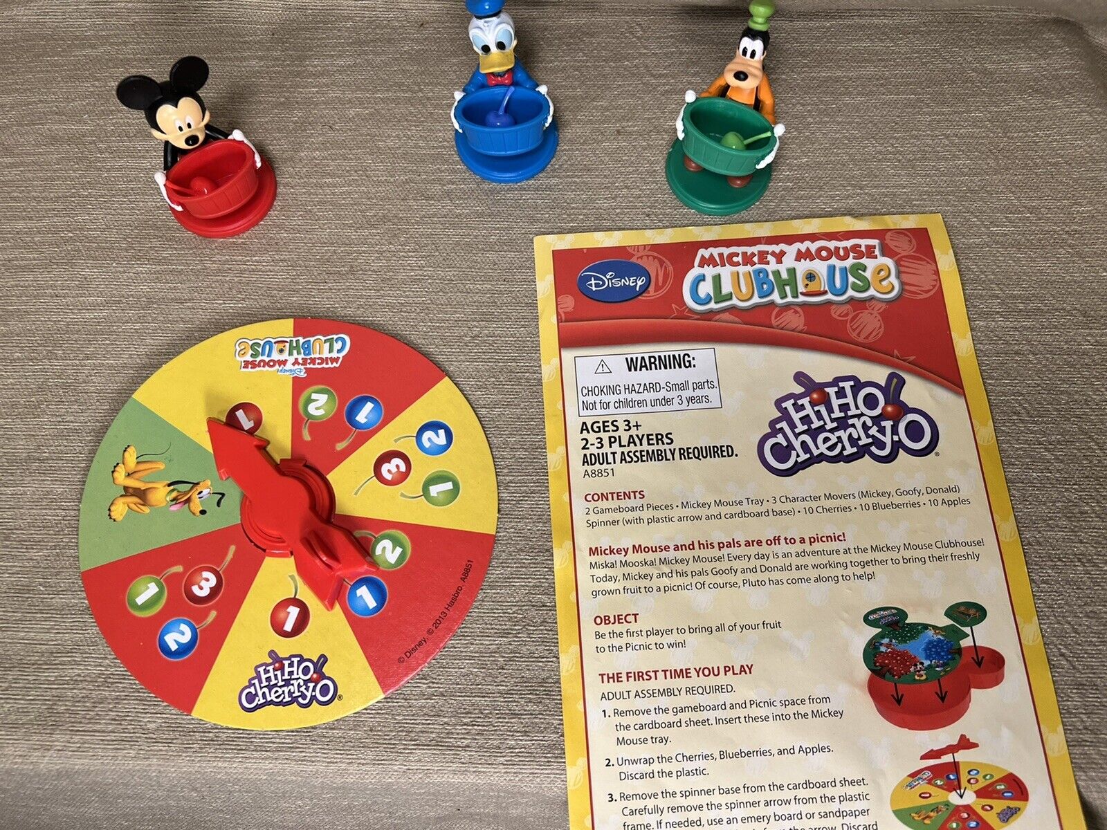  Hasbro Gaming Hi Ho Cherry-O Game Disney Mickey Mouse