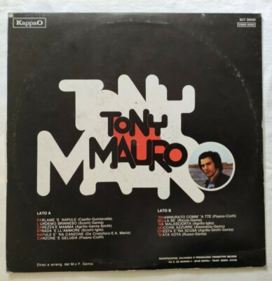 トップス RECOGNIZE XL Manhattan Record MURO Tony Mauro Self-Titled LP 33 RPM Vinyl Neapolitan Songs Kappao SCT