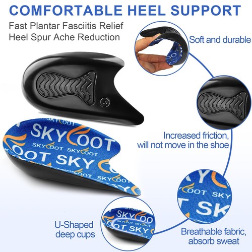 Skyfoot Heel Cups for Achilles Tendonitis Heel Bone Spurs Orthotic Inserts fo... - Picture 2 of 6