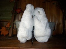 MIXIT LADIES WHITE FUZZY CROSSOVER HOUSE SLIPPERS SHOES SIZE XL 11-12 SOFT NEW