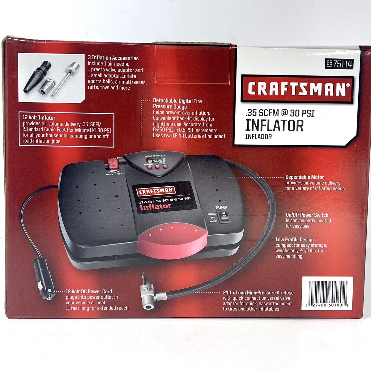 Craftsman 12v portable tire inflator deals
