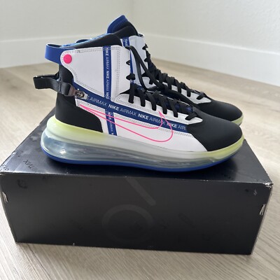 NIKE AIR MAX 720 SATURN ( WHITE/BLUE ) SNEAKER SHOES SIZE 9.5 