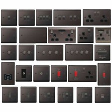 BG Nexus Black Nickel Switches & Sockets Full Range Polished Chrome Black Insert