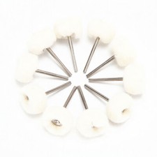 10Pack Fine Wool Polishing Brush Buffing Wheel 1/8" Shank Set Rotary Tool Dremel