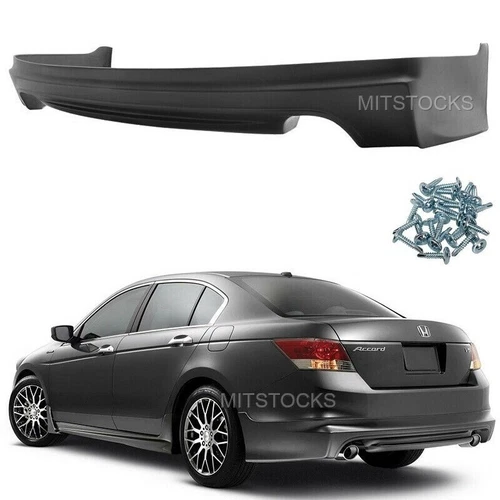 For 08 09 10 2008 2009 2010 Accord Mugen Style ADD-ON Rear Bumper Lip Spoiler PU