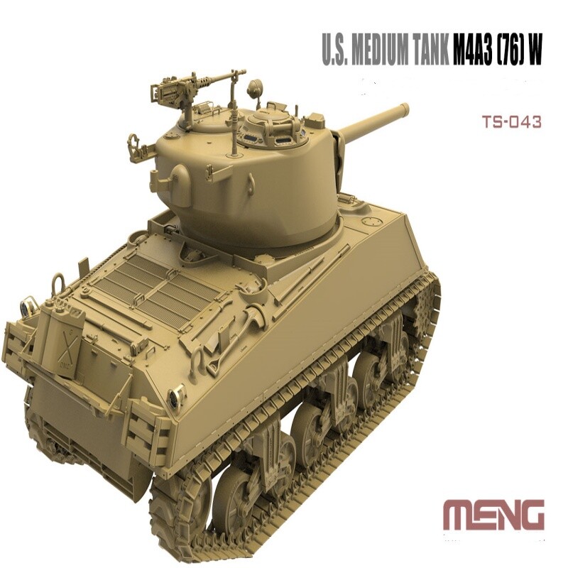 Meng 1/35 U.S. タンク M4A3 (76) W TS-043… M MENG Model TS-043 1/35 U.S MEDIUM TANK M4A3 (76) W