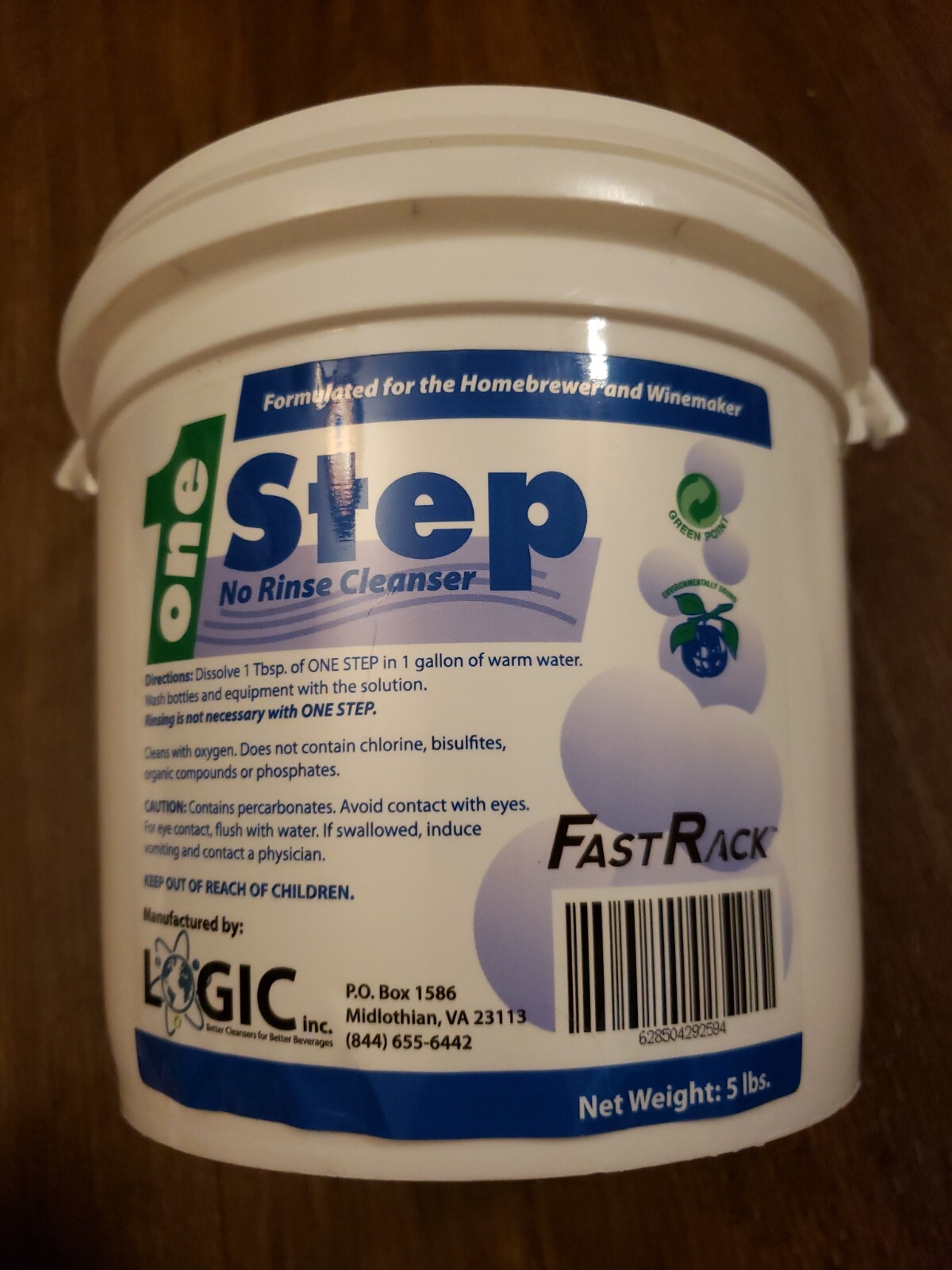 One Step Cleanser 5 lb NonToxic No Rinse Brewing Cleaner for Pro