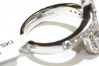 925 Sterling Silver Gold Plated Made with Swarovski Zirconia ByPass ring 4.8g 8 — photo 7