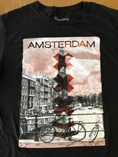 Bowery Supply Co Men's Amsterdam Black Graphic T-Shirt Size Large