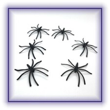 6 Stück Spinne Spinnen Halloween Scherzartikel Dekoration Deko Neu