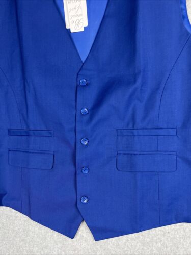 Nuovo Coofandy Uomo XXL Business Suit Gilet Abito Casual Gilet Blu Royal - Foto 2 di 9