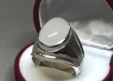 Natural Quartz/ Sapphire/ Yemeni Aqeeq Sterling Silver 925 Handmade Heavy Ring