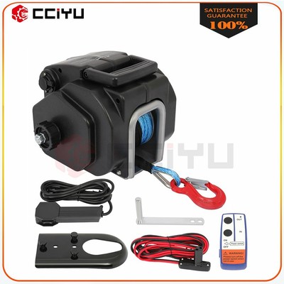Portable Electric Winch 5000 Lb 12 Volt Remote Towing Hitch Truck Trailer Boat Ebay