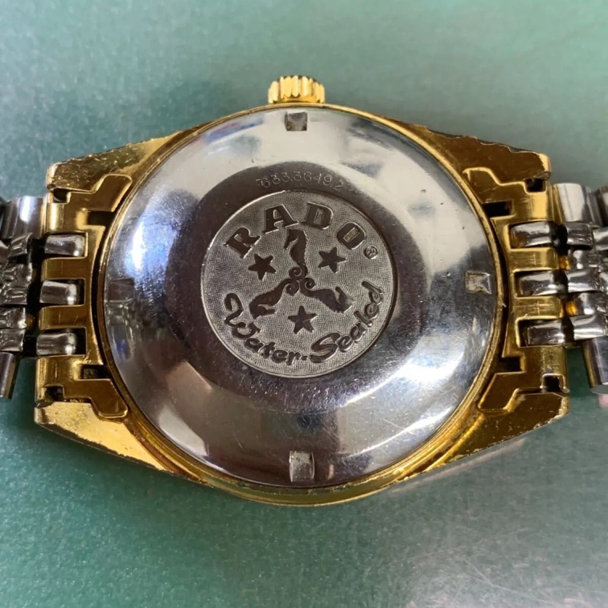 Junk Rado Golden Horse Vintage Watch Automatic Date Round Bracelet 