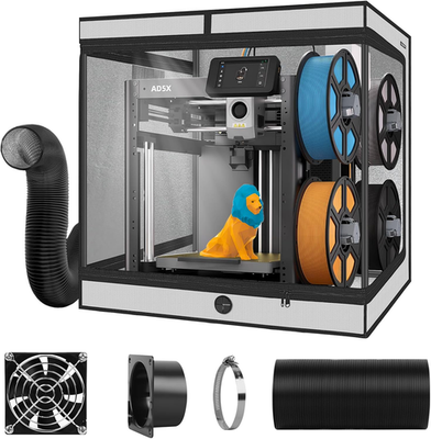 AD5X Enclosure with Ventilation Kit,Fireproof & Dustproof Noise