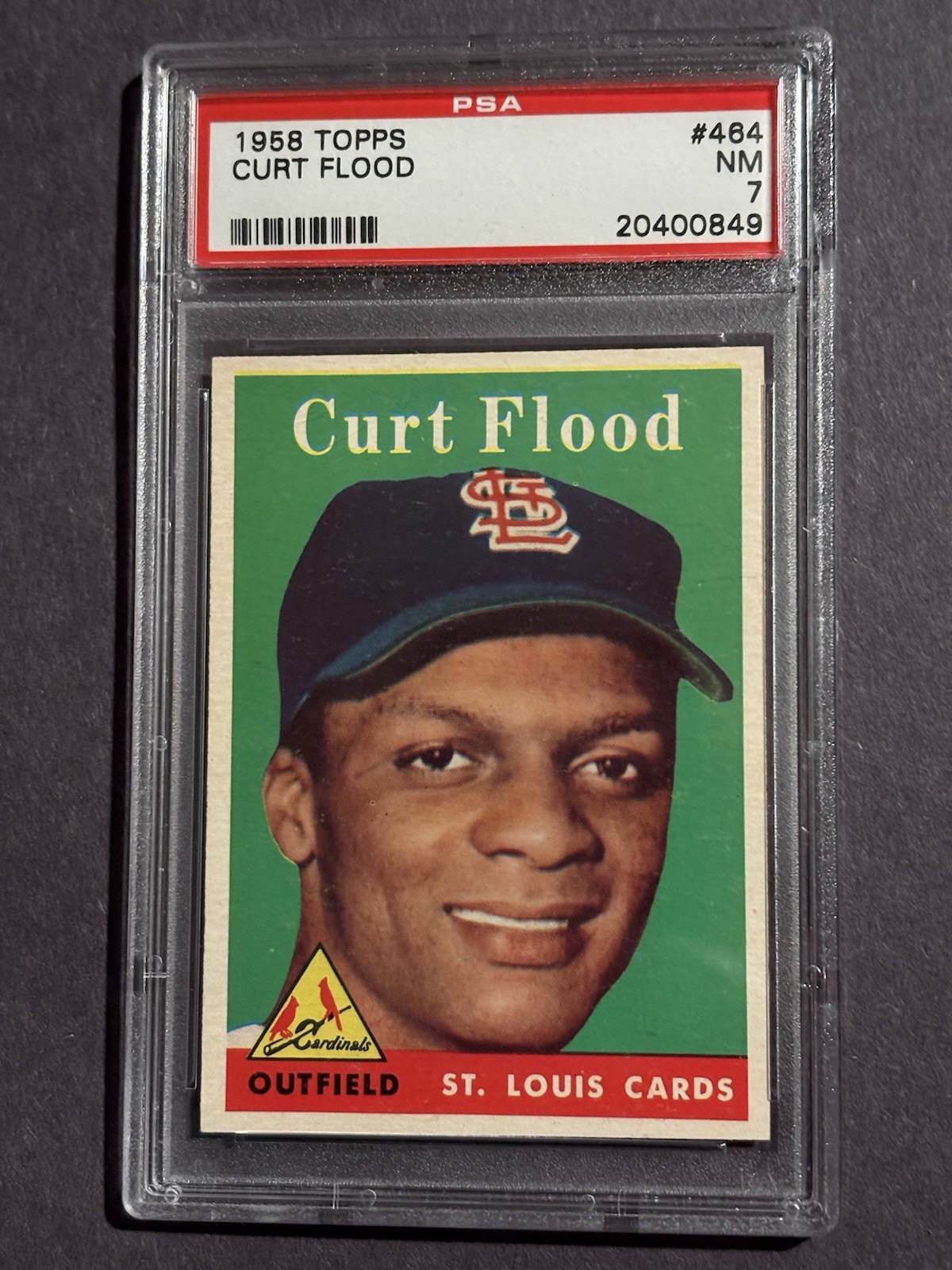 1958 Topps #464 Curt Flood (RC) PSA 7 NM