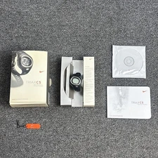 Nike Triax C5 Watch SM0015 Men Gray Stainless Steel 50m Light Date Alarm ECG HR