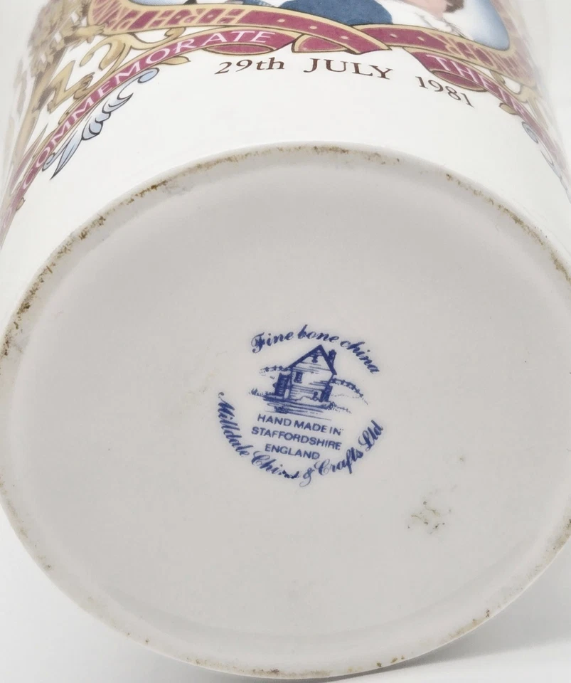 1981 Vintage Prince Charles & Lady Diana Royal Wedding Commemorative China Mug - Image 4 of 4