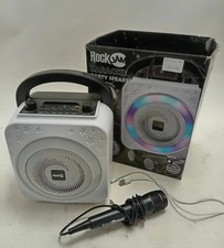 RockJam Karaoke Party Speaker with Mic LED Lights Portable Preowned