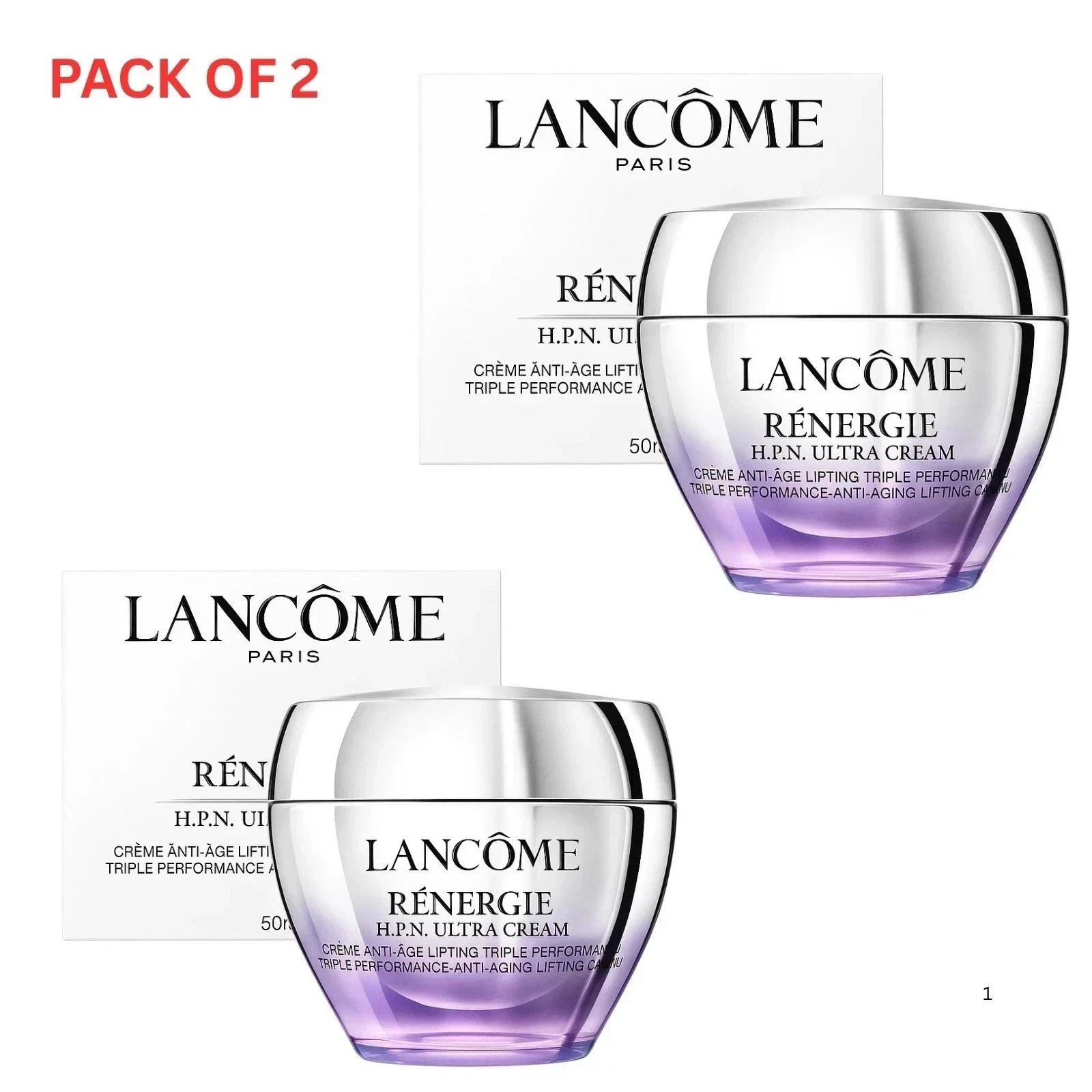 Pack of 2 Lancome Renergie HPN ULTRA Cream 1.69 oz/50ml Sealed & New in Box