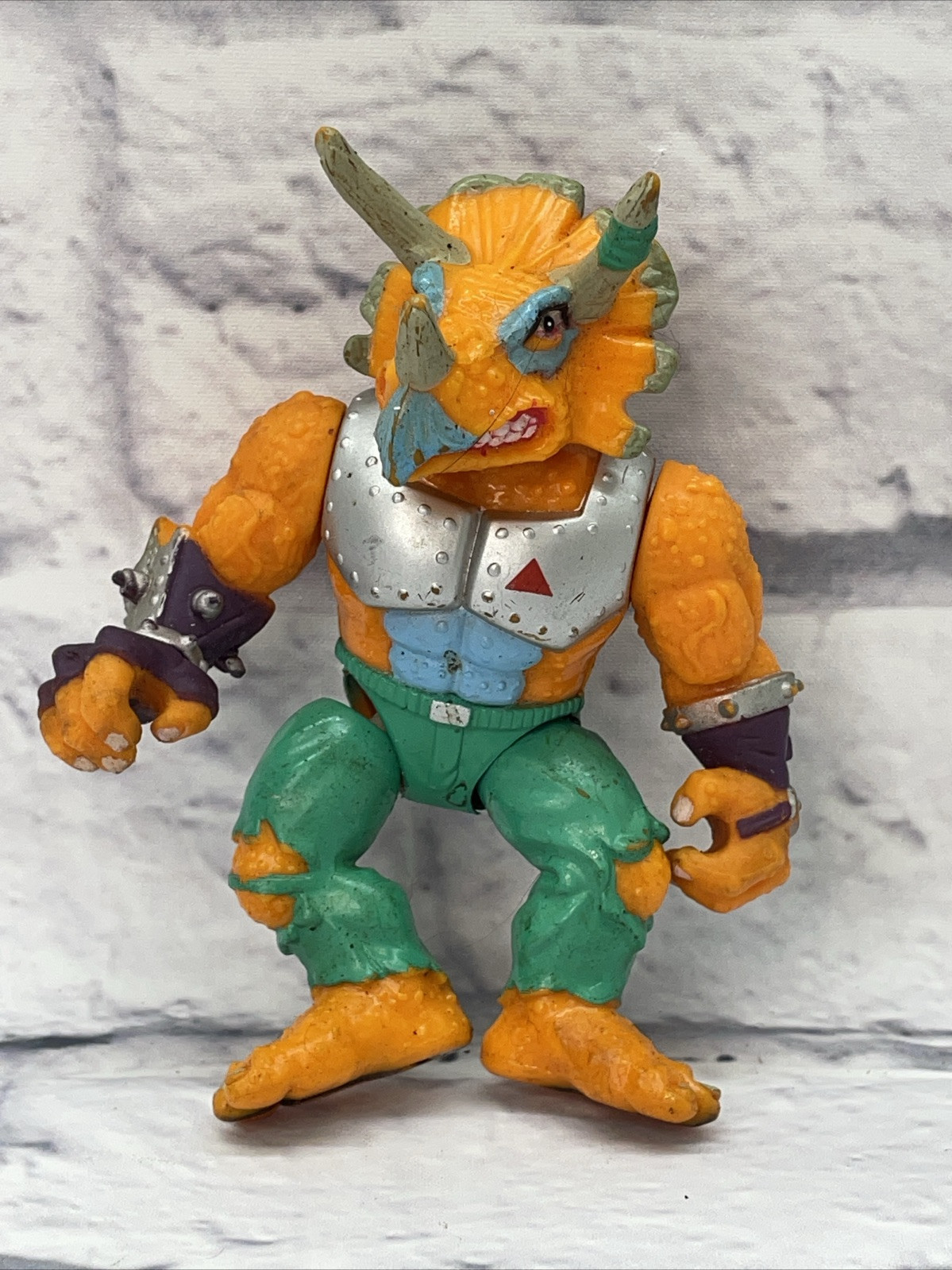 Vtg 1990 Teenage Mutant Ninja Turtles TMNT Triceraton Figure Mirage Playmates