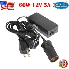110V AC to 12V DC Car Converter Cigarette Lighter Socket 60W AC Power Adapter