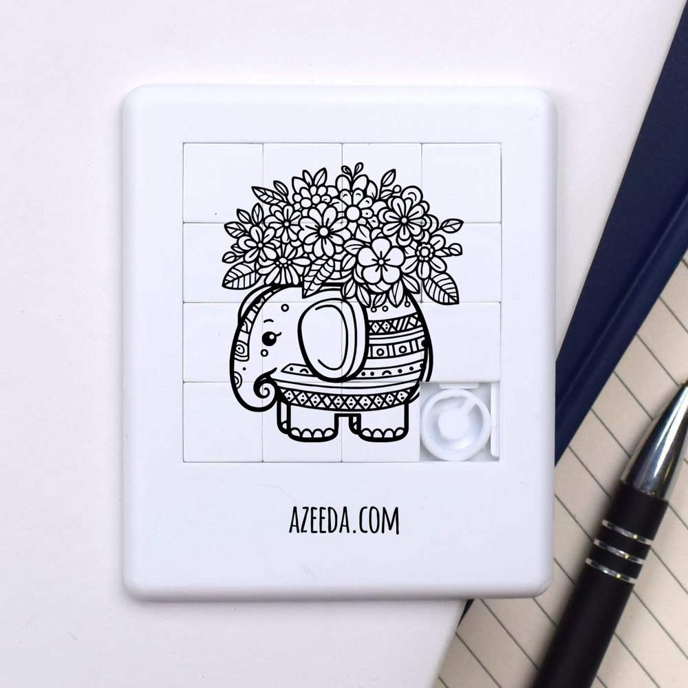 'Elephant Flower Vase' Sliding Puzzle (PZ00032729)