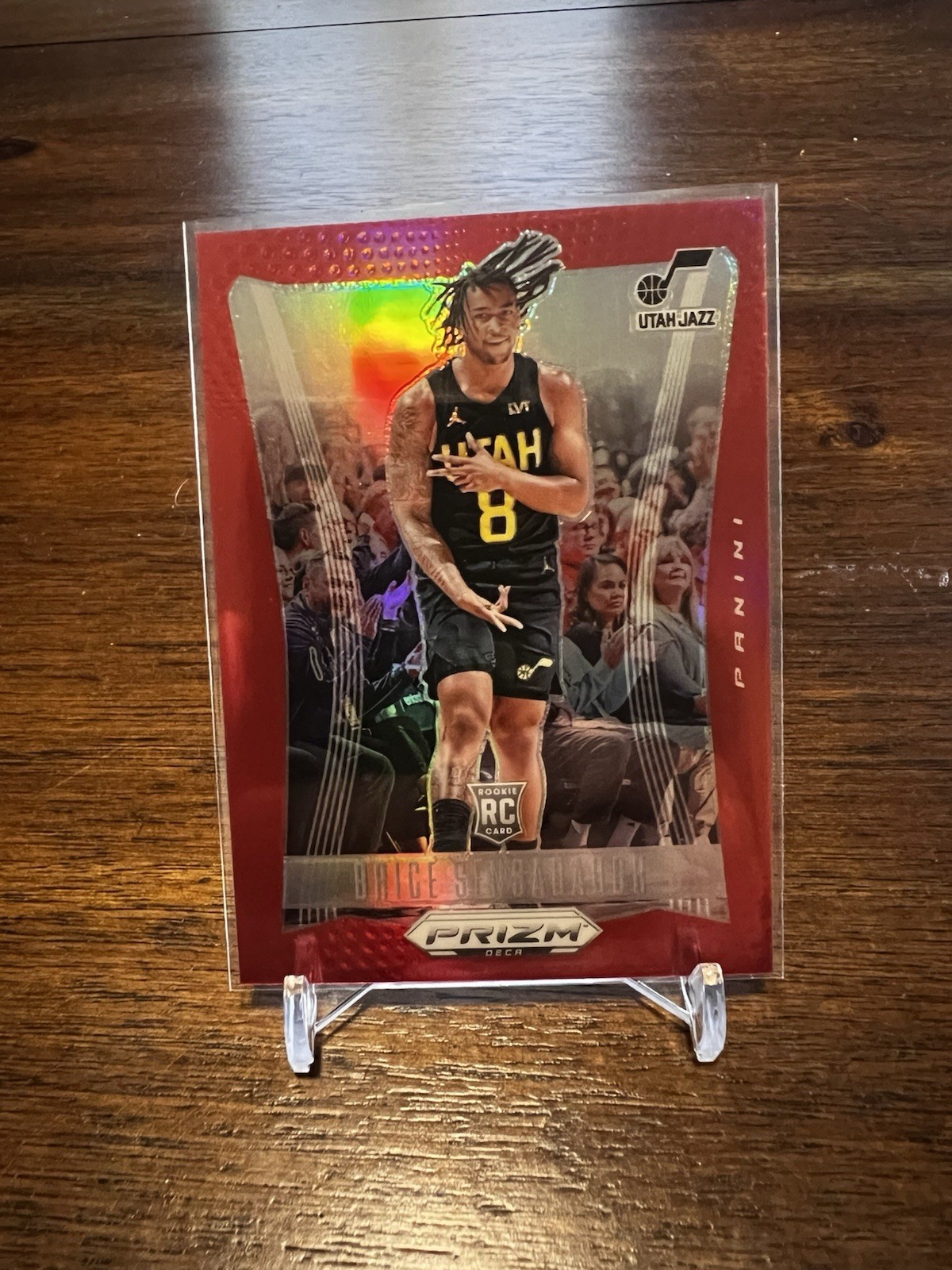 2023-24 Prizm Deca Brice Sensabaugh Red Prizm Rookie /199 RC