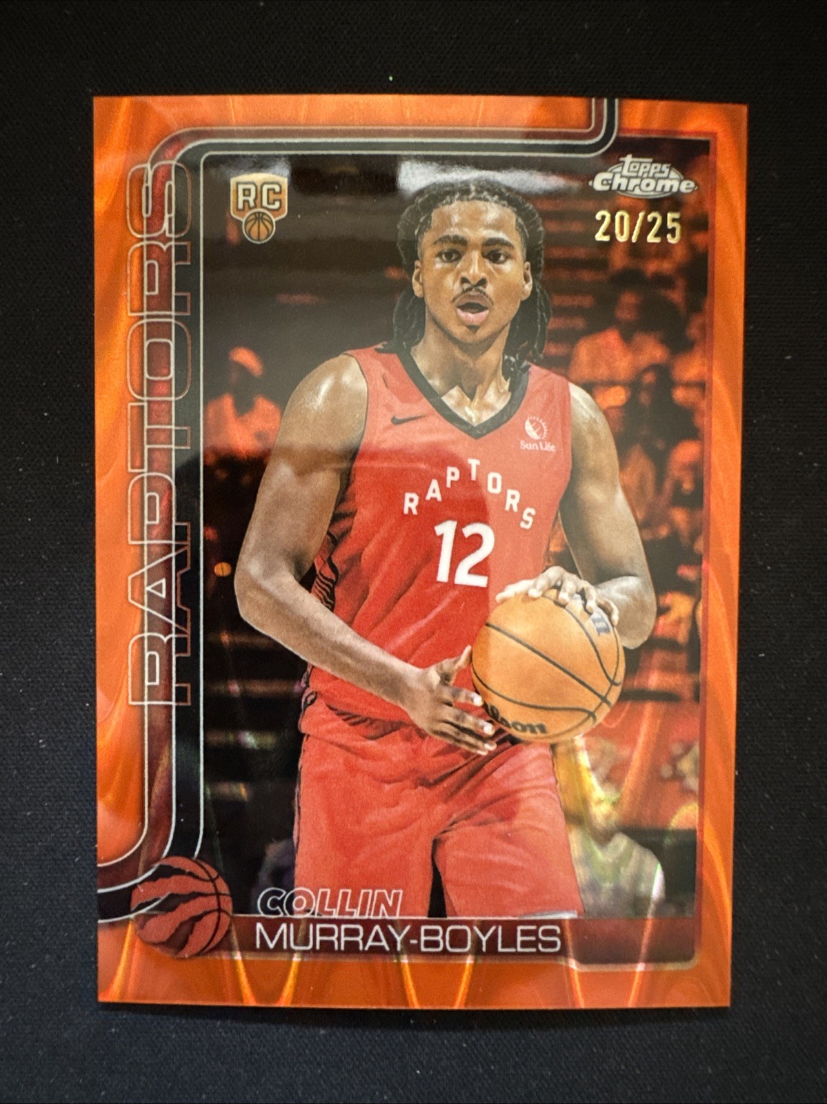 2025-25 Topps Chrome Collin Murray-Boyles Orange Raywave Refactor /25 #259