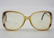 Vintage Luxottica DOROTHY Eyeglasses Frame Only ITALY Women Full Rim Amber