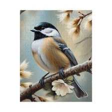 Chickadee Jigsaw Puzzle 252-piece bird watcher lover indoor fun backyard