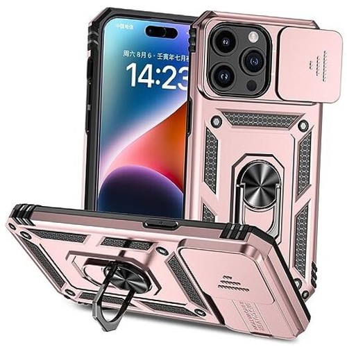 IPhone 15 Pro Case With Kickstand Armor Magnetic Ring Rugged Protective Military Grade Shockproof Case - Mobile City - View #10