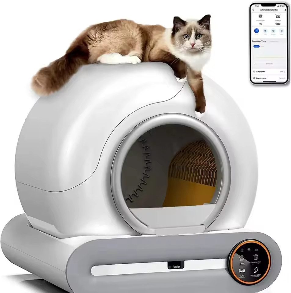 Maison de toilette chat connectée WiFi pour appartement propre sans odeur