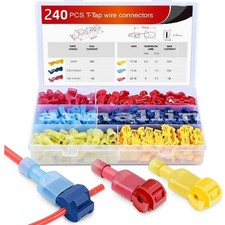 480/60psc T-Taps Wire Terminal Connectors Insulated Quick Splice Combo Kit