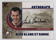 2008-09 ITG Bleu Blanc et Rouge Vault Ruby 1/1 Emile Bouchard #A-EB Auto HOF 0k5